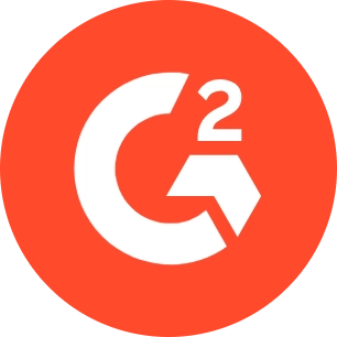 G2 logo on red background