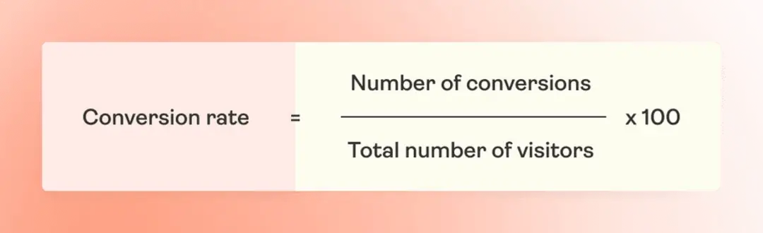 Conversion rate calculation formula image
