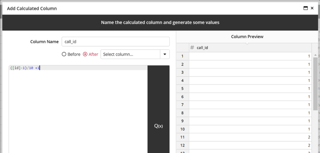 calculated column2