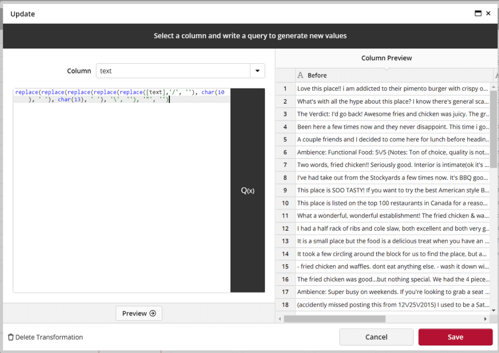 json formatting