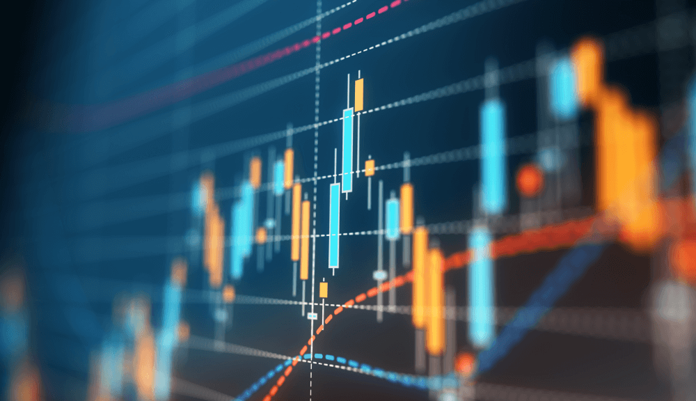 Stock market candlestick chart analysis