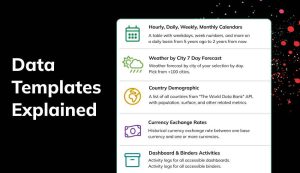 Overview of data template features and descriptions.