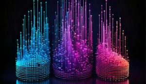 Colorful abstract 3D data visualization art
