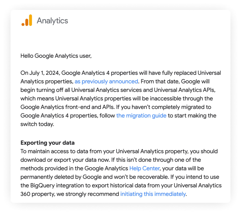 blog google email ua ga4