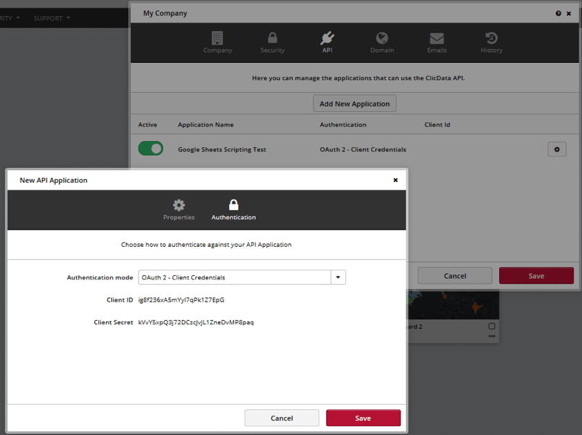 Blog Google Sheet Clicdata Connection Step1