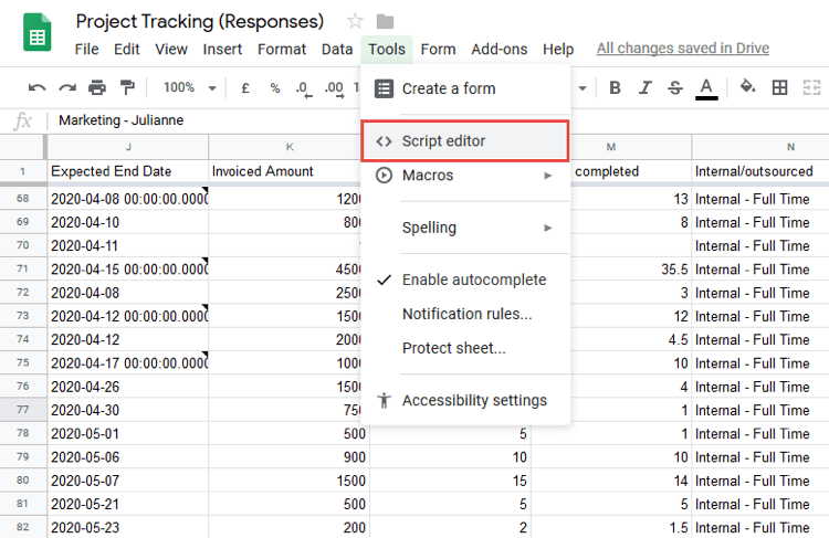 Blog Google Sheet Clicdata Connection Step5