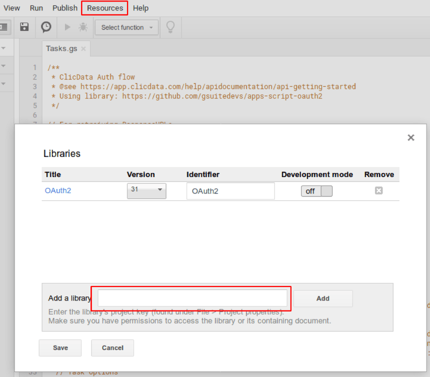 Blog Google Sheet Clicdata Connection Step6