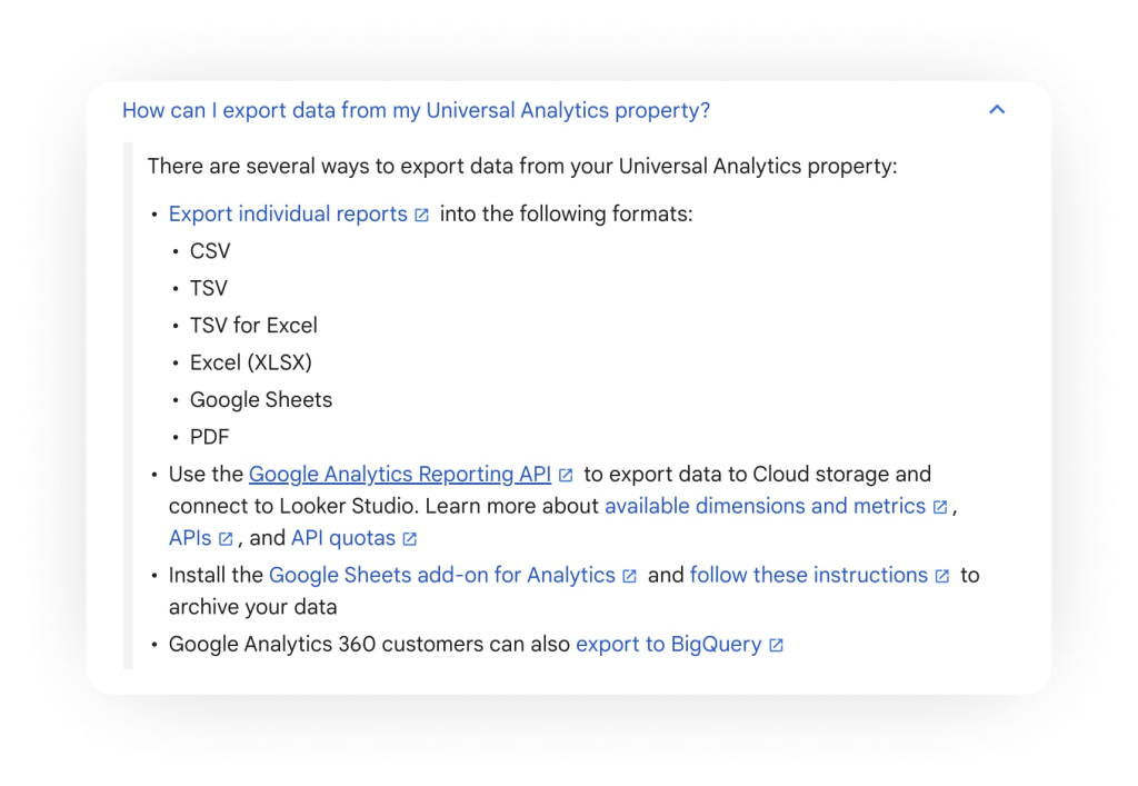 blog how to export ua data