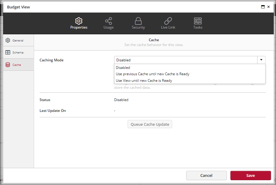 Clicdata Data Cache