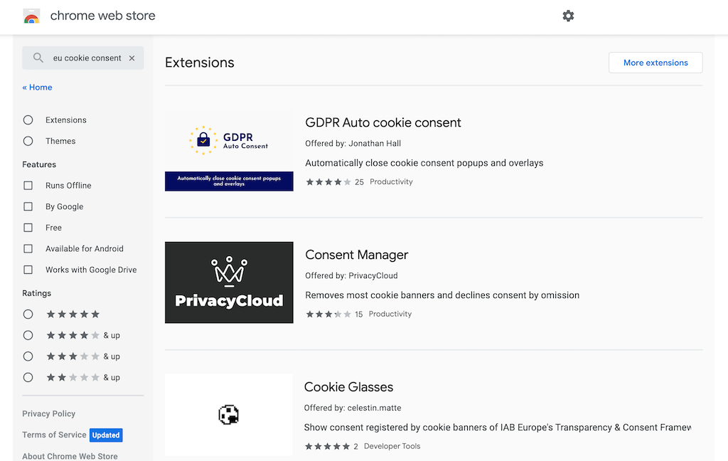 cookie consent blockers google