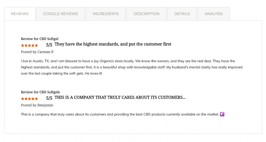 Customer Review Example