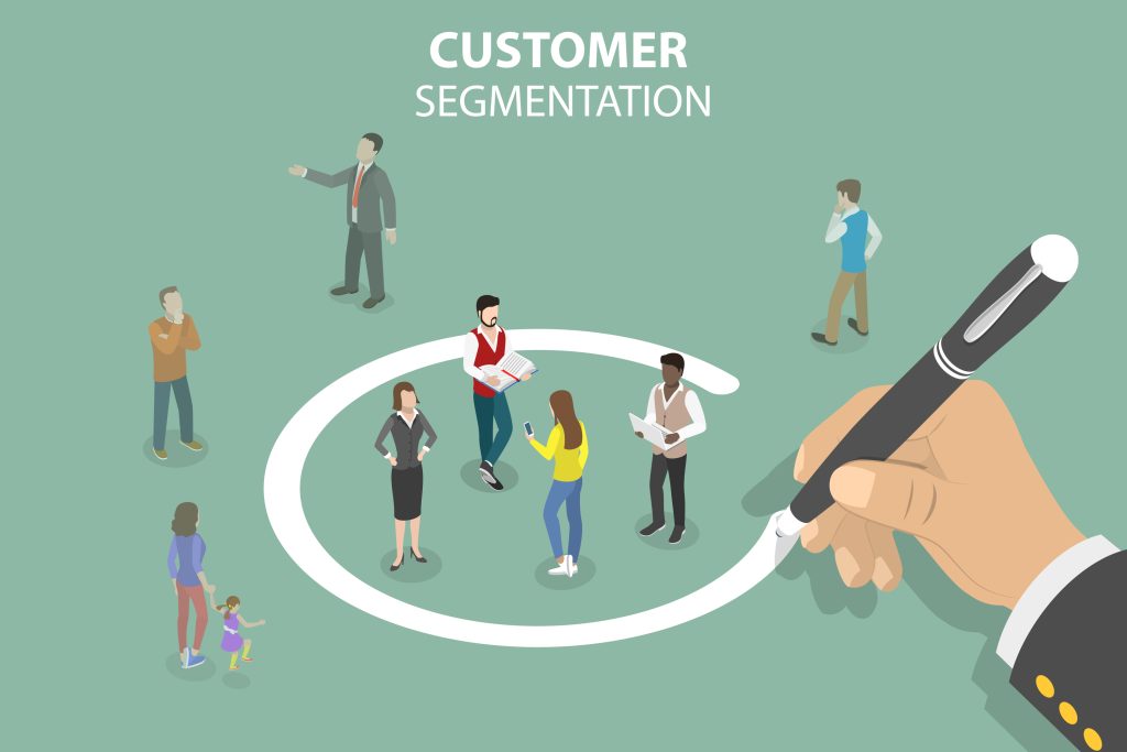 customer retention analytics: illustration of customer segmentation