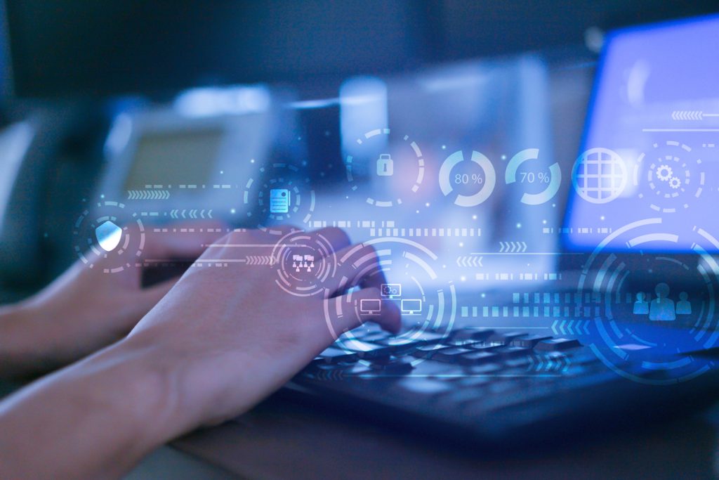 programmer man working on data governance