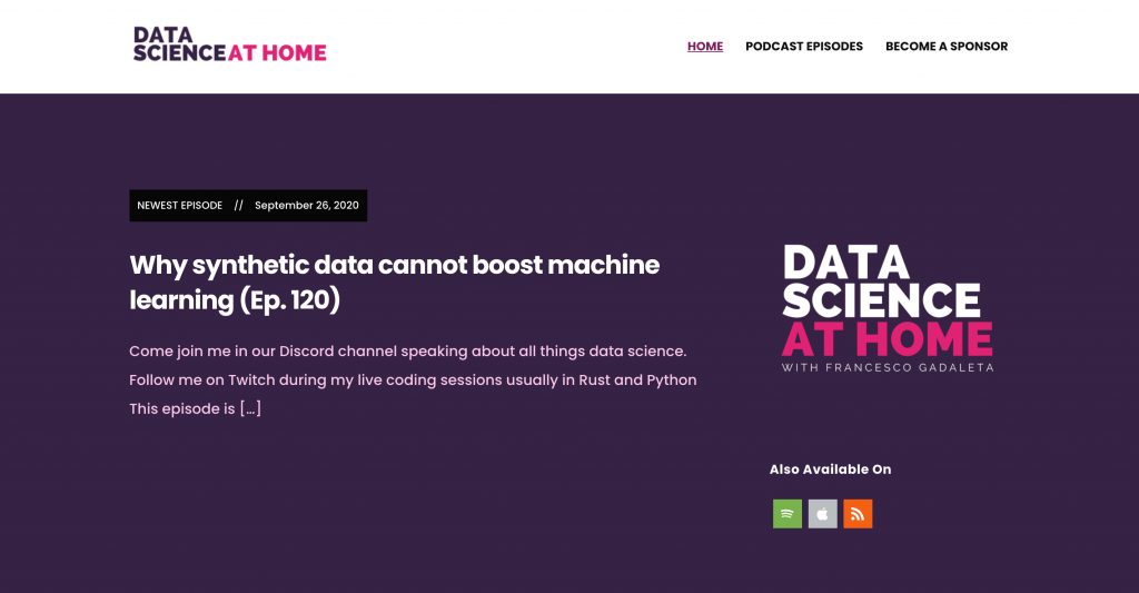 Data Science At Home Big Data Podcast