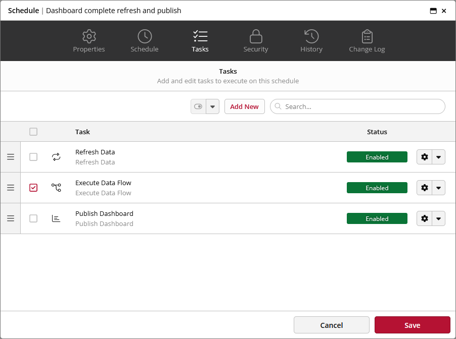dataflow schedule
