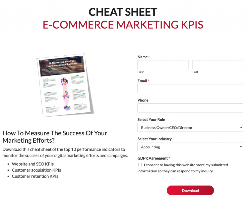 Example Marketing Landing Page
