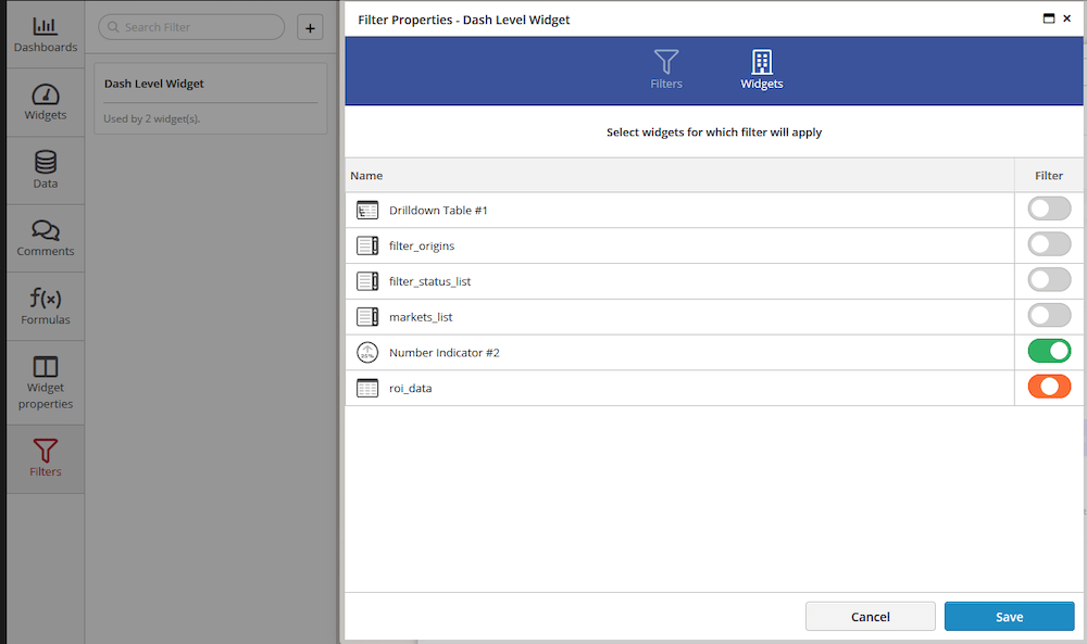 Global Filter Clicdata