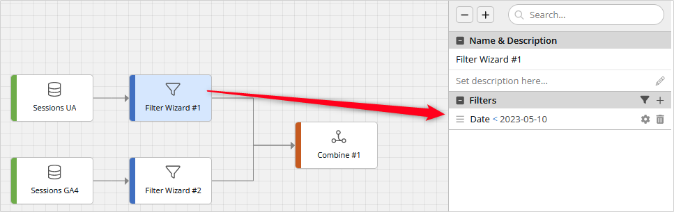 2 inputs to filter on dates