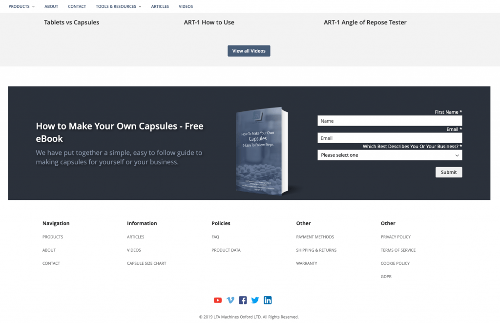 Lead Magnet On Home Page