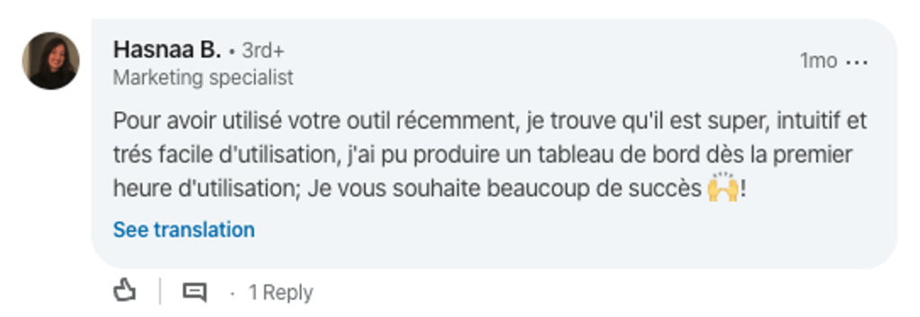 Linkedin Comment Clicdata