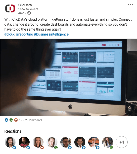 Linkedin Video Clicdata