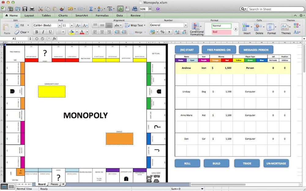 Monopoly Excel Gaming