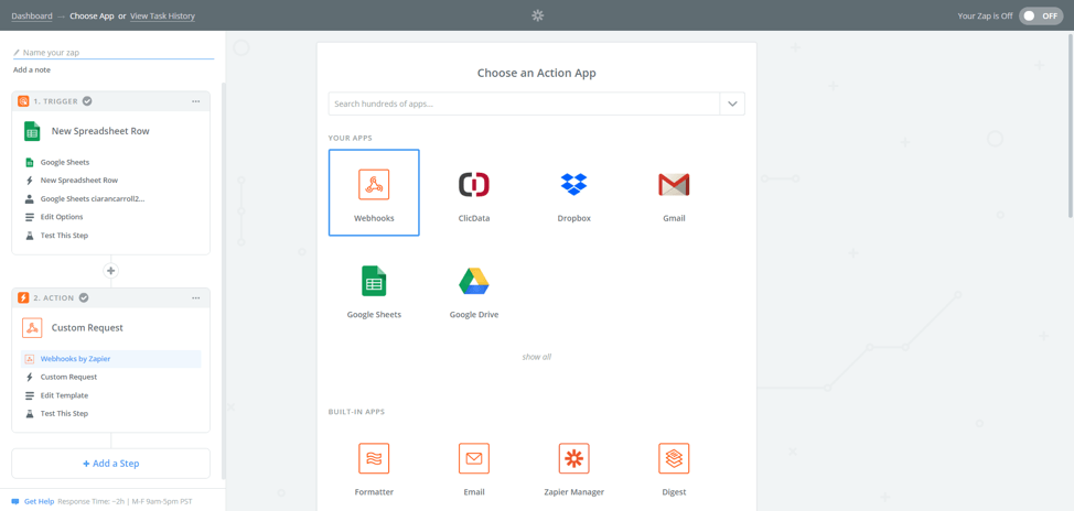 Set Up Webhook Action
