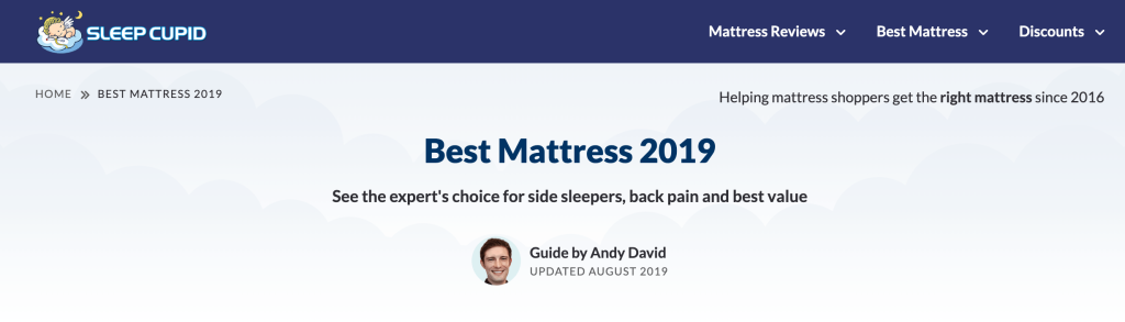 Sleep Cupid Best Mattress 2019 Expert