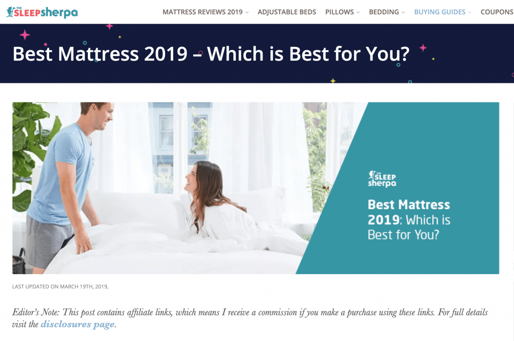 Sleep Sherpa Best Mattress 2019 Review