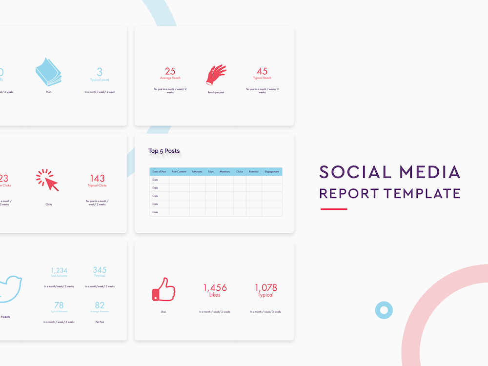 Social Media Report Template Slidebean