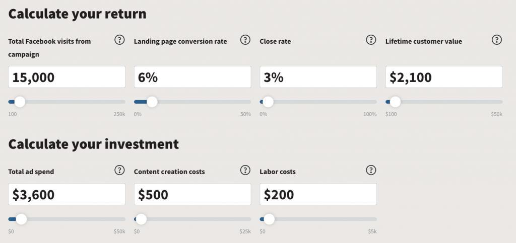 Social Media Roi Calculator Tool