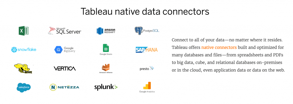tableau connectors