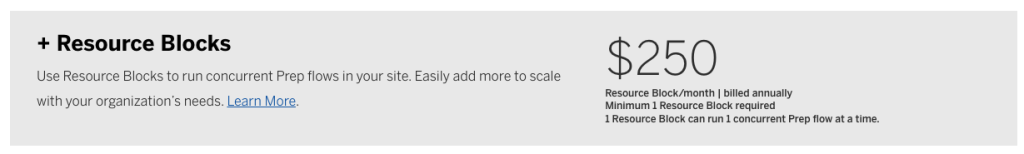 tableau resource block