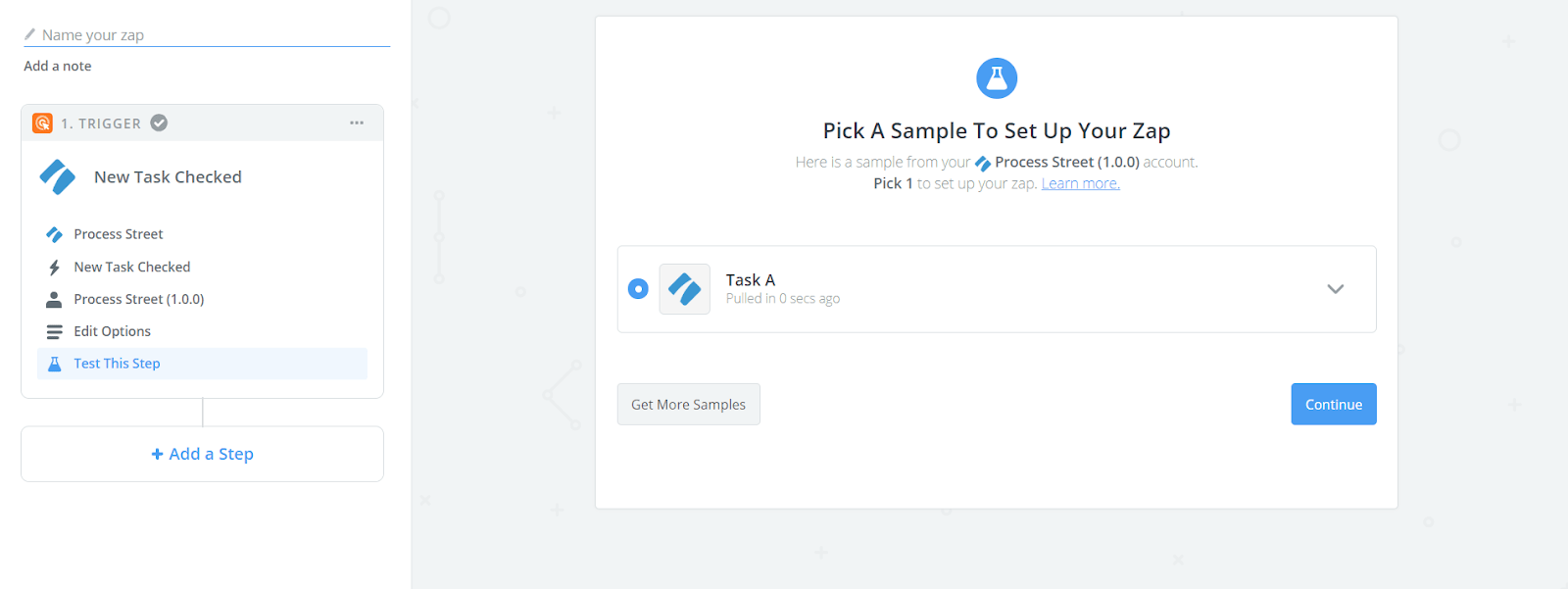 Test Integration Zapier Process Street