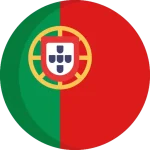Portuguese flag icon with emblem.