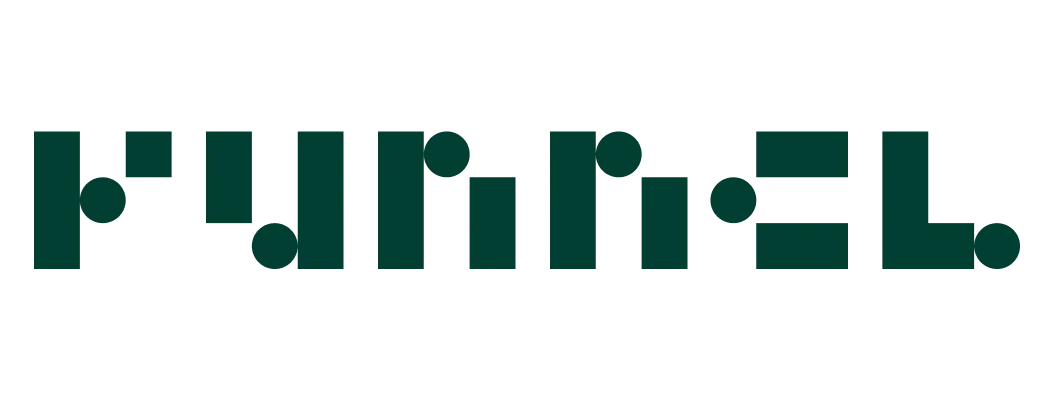 Logo de funnel.io en version verte