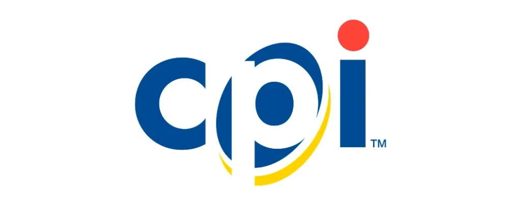 CPI logo with blue and red elements