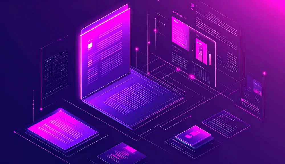 Illustration numérique futuriste d'interface utilisateur.