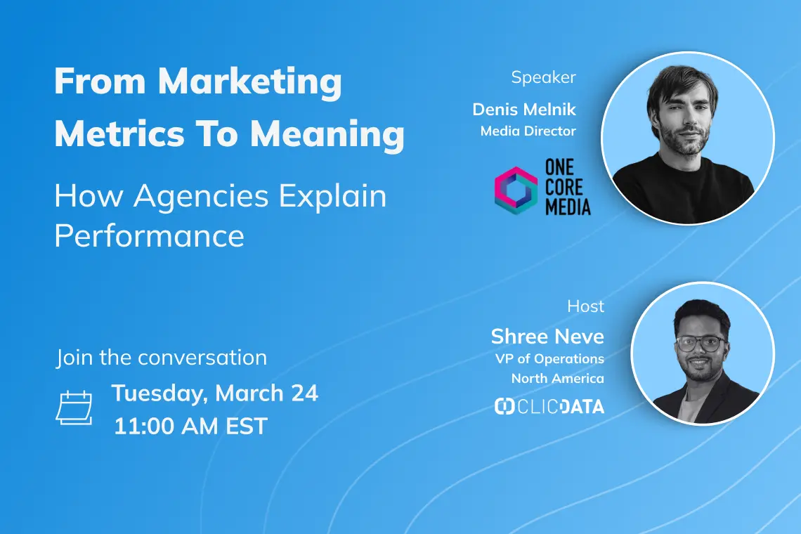 Marketing webinar on agency performance, March 24, 11 AM EST
