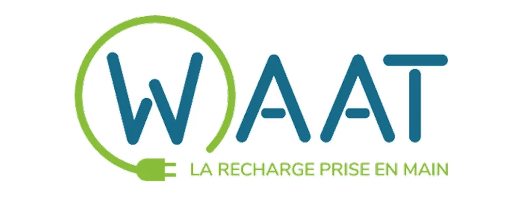 WAAT logo with green plug and tagline