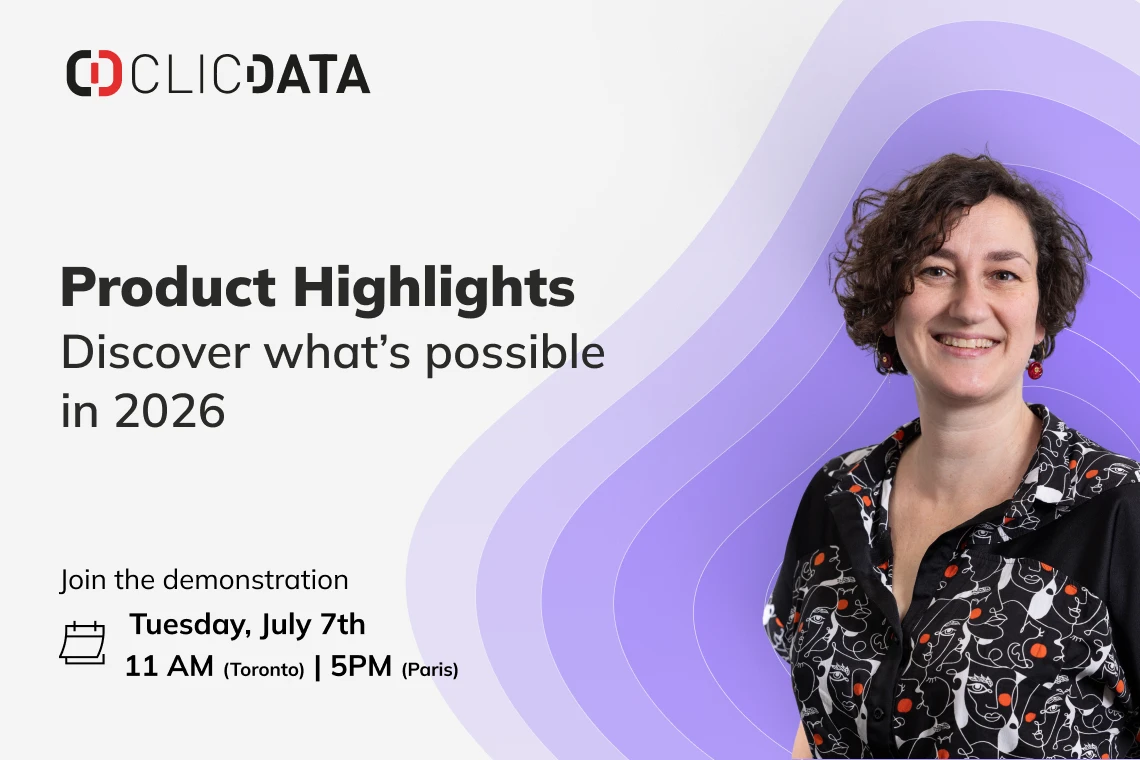 ClicData 2026 product highlights webinar announcement